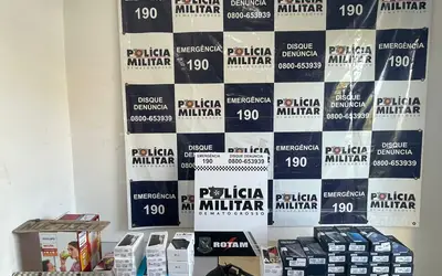 Supervisora de loja e família são mantidos em reféns e assaltantes tentam roubar 46 celulares em Cuiabá